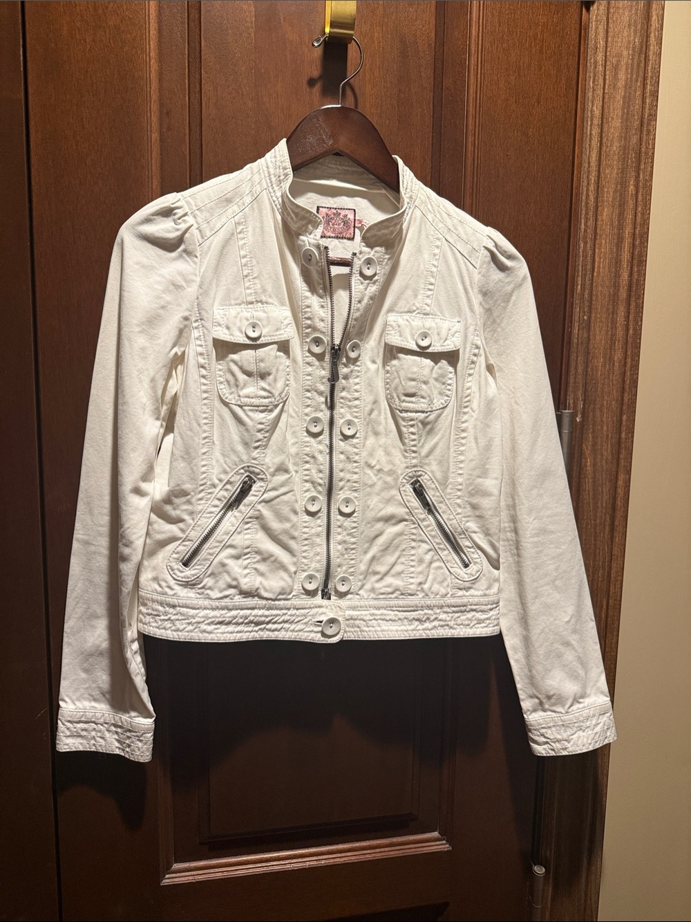 Juicy Couture White Jean Jacket Small